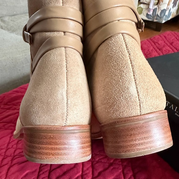 TALBOTS TISH WRAP TIE SUEDE ANKLE BOOTS SIZE 8 - Picture 8 of 14